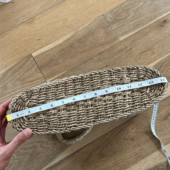 Vintage 90s Natural Woven Tote Bag - Picture 6 of 7